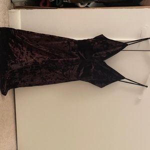 Wine Red Velvet Dress